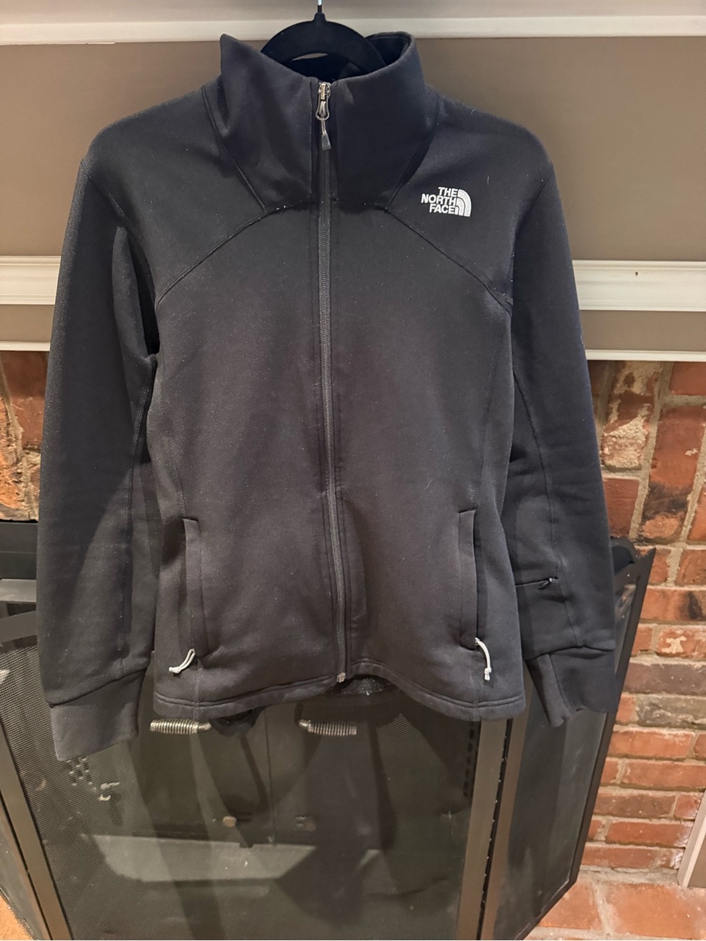 The North Face Black Full Zip Jacket Stand Collar Activewear Women's Medium